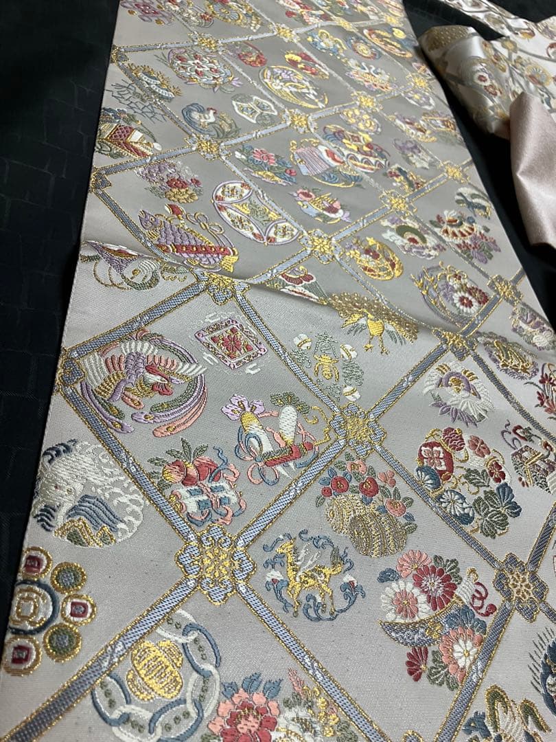 専用です　お仕立て上がり名古屋帯　新品未使用品　正絹　西陣織　No.350