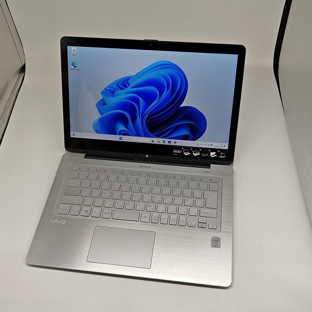 【VAIO】訳あり 高速i7 新品SSD256GB 8GB シルバーノートPC