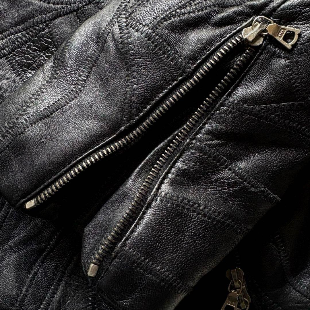 ★羊革 パッチワーク★ Genetic Manipulation ライダース L