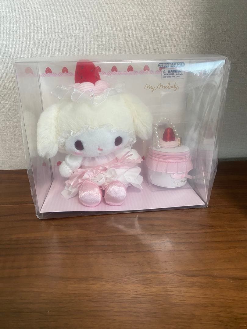 サンリオ　いちごホイップケーキ　ぬいぐるみ&アクセサリーセット　マイメロディ