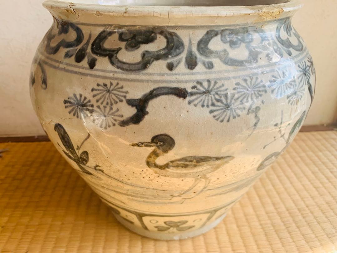 中国明時代早期染付大缶