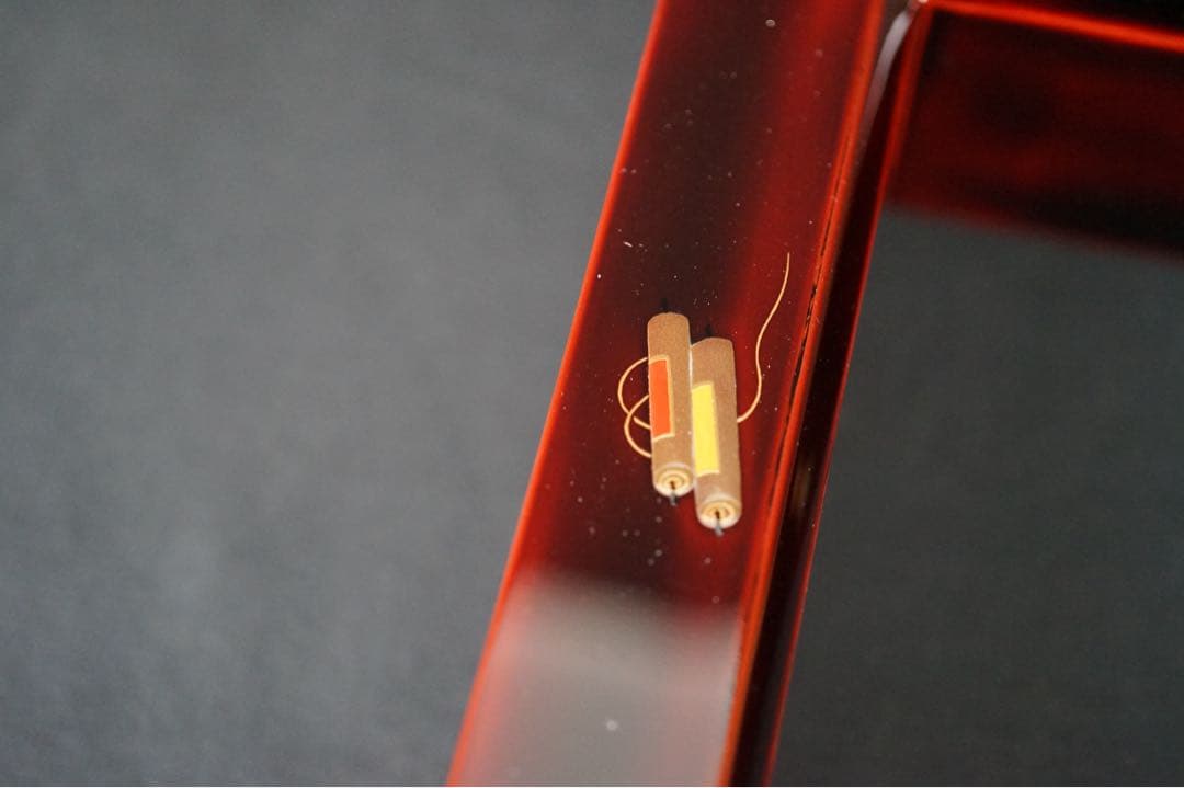 一后一兆 作 輪島塗 宝尽くし蒔絵 溜塗 炉縁 共箱 栞付 茶道具 保証品