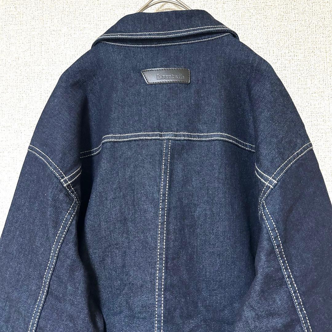 【美品】 サンタフェ Santafe デニムジャケット ポケットロゴ XL相当