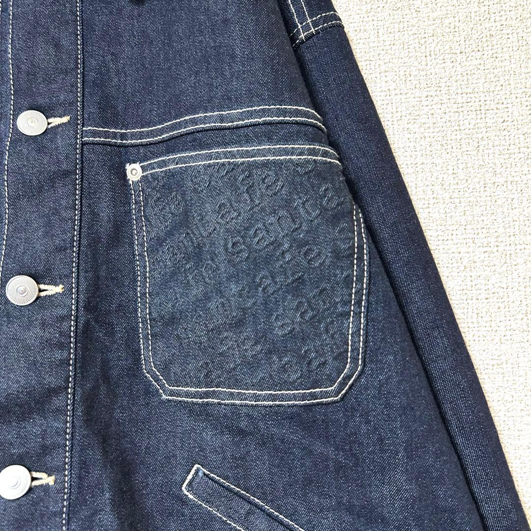 【美品】 サンタフェ Santafe デニムジャケット ポケットロゴ XL相当