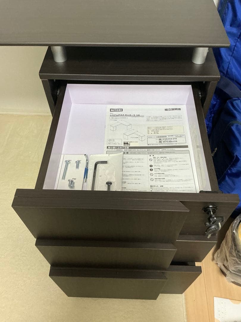 【本日限定値下げ】ニトリ　 L字型パソコンデスク 引き出し付き