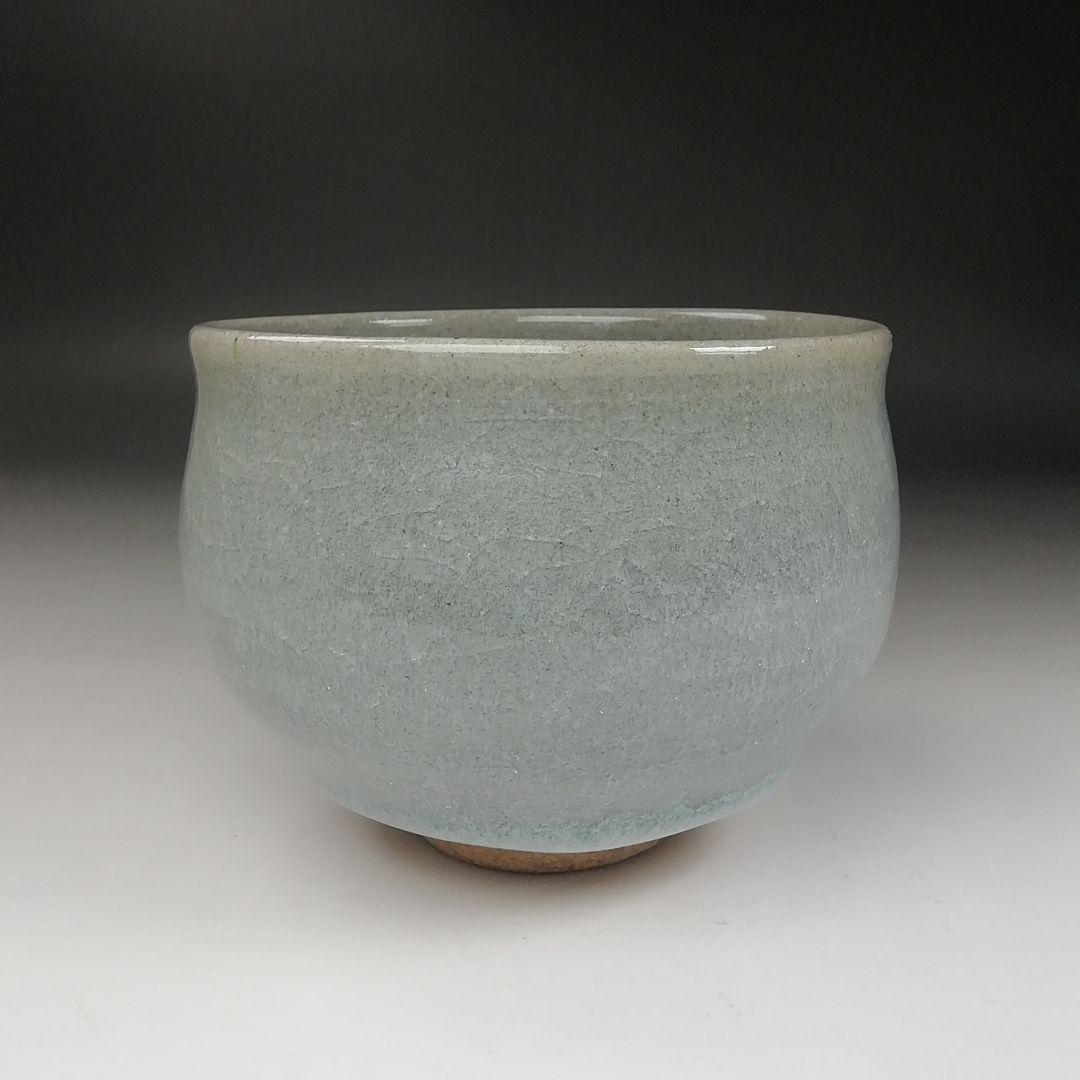 Ｔ４１３　茶碗　『白石釉　茶碗』『清水正 作』　共箱　抹茶碗　茶道具