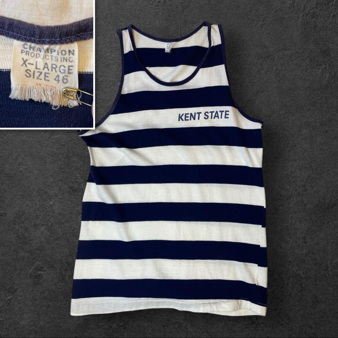 Champion チャンピオン ボーダー タンクトップ 70s USA製
