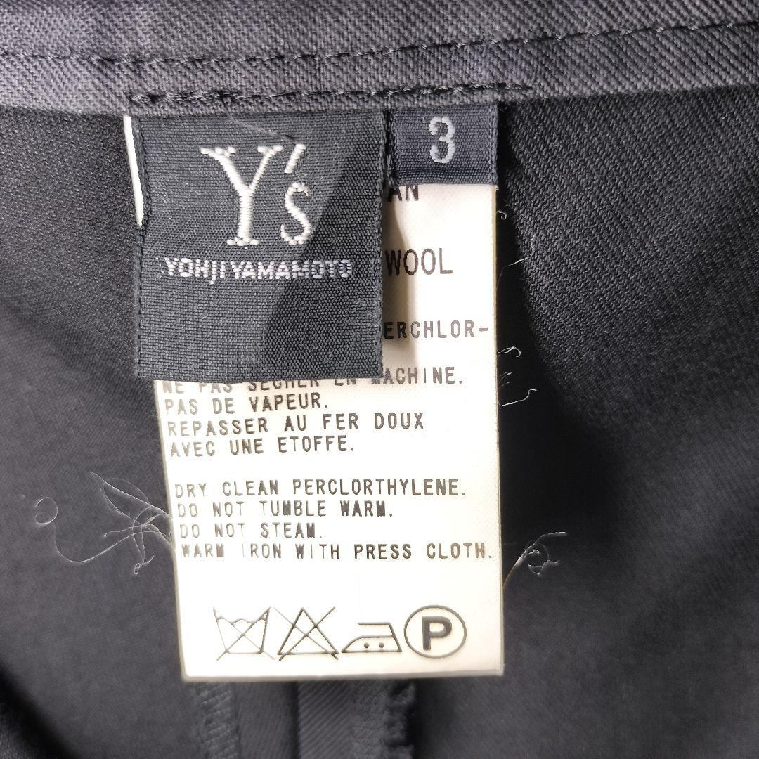 【希少】Y's ワイズ ルーズ ガウチョ パンツ ブラック黒 L イージーパンツ