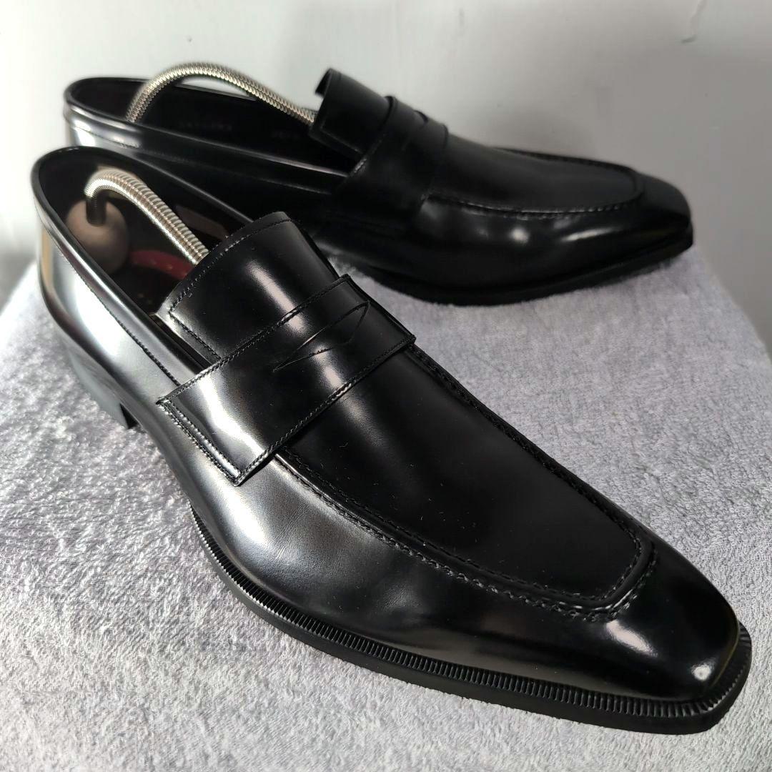 未使用級 REGAL  ペニー ローファー Uチップ 黒 26.5 レザー