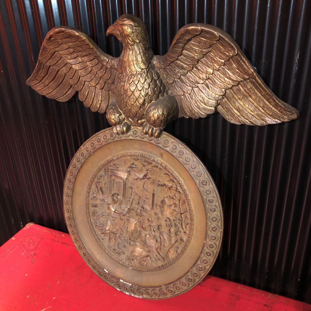 鷲　壁掛け　家宝　銅　真鍮　アンティーク　骨董　蚤の市　デコトラ　ビンテージ