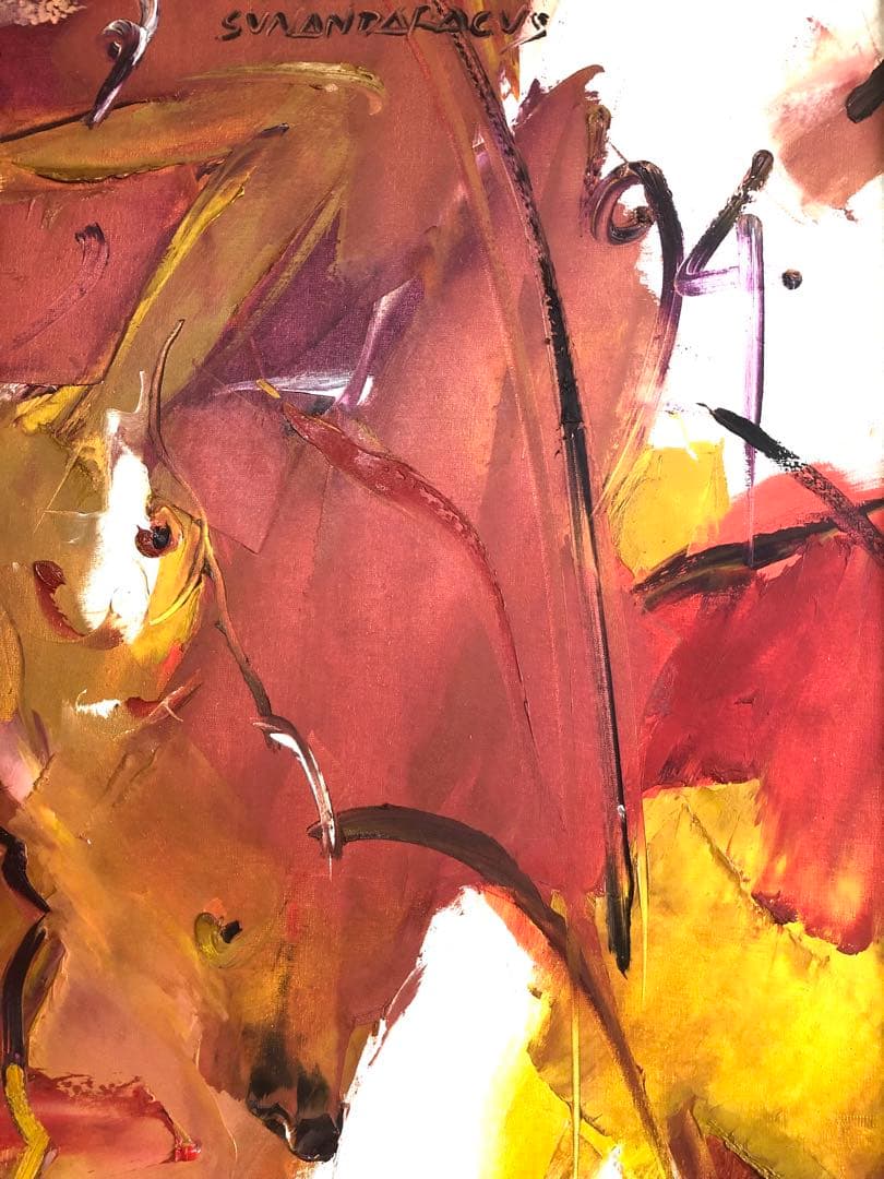 大型 BALI 油彩 裸婦　1210X956mm 1994年SVNANDARA作