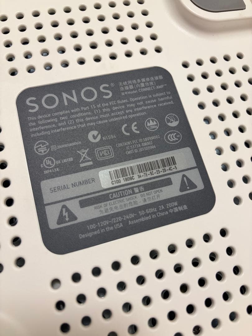 アンプ Sonos CONNECT:AMP