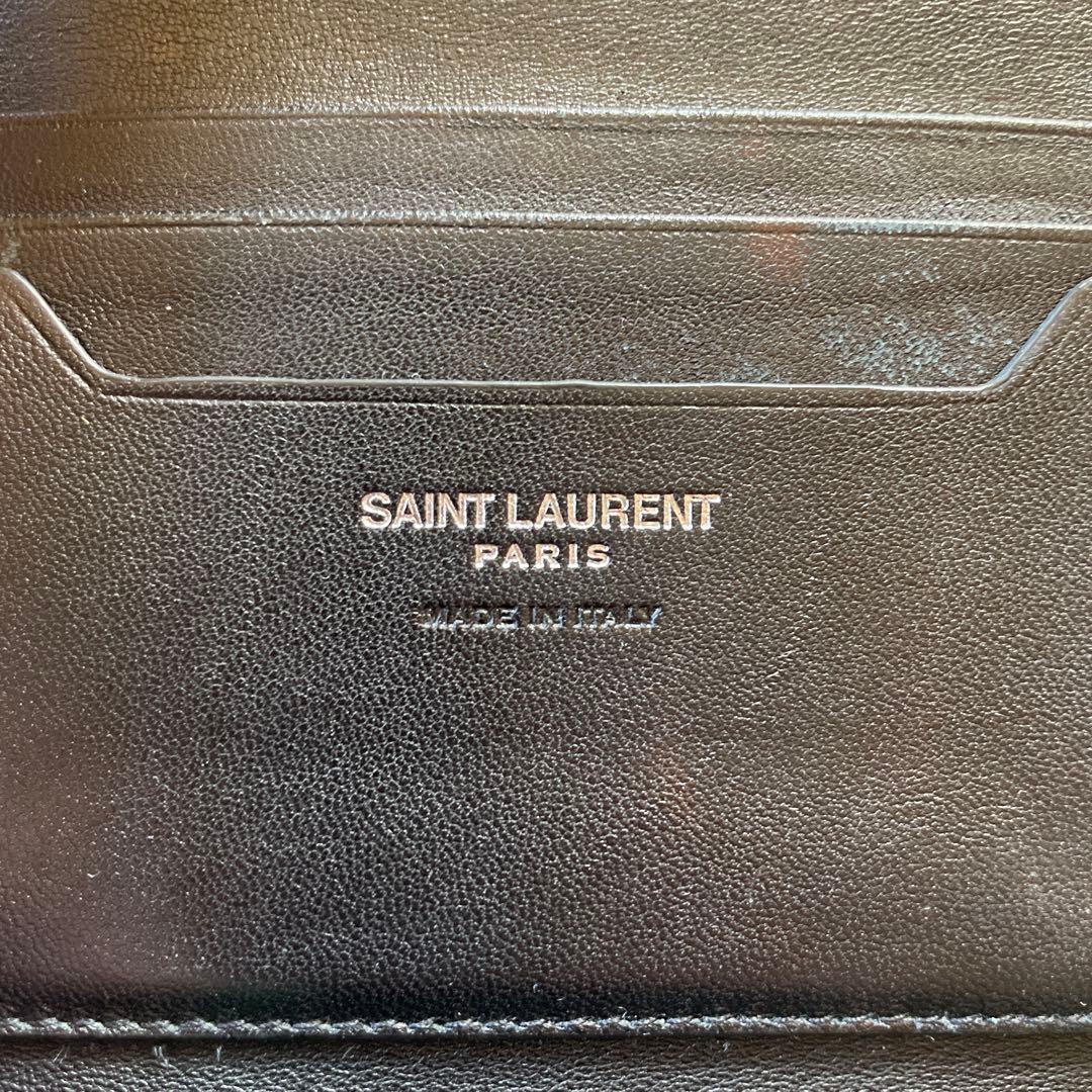 【値下げ交渉可】サンローラン　三つ折り財布　カランドラ　ブラック