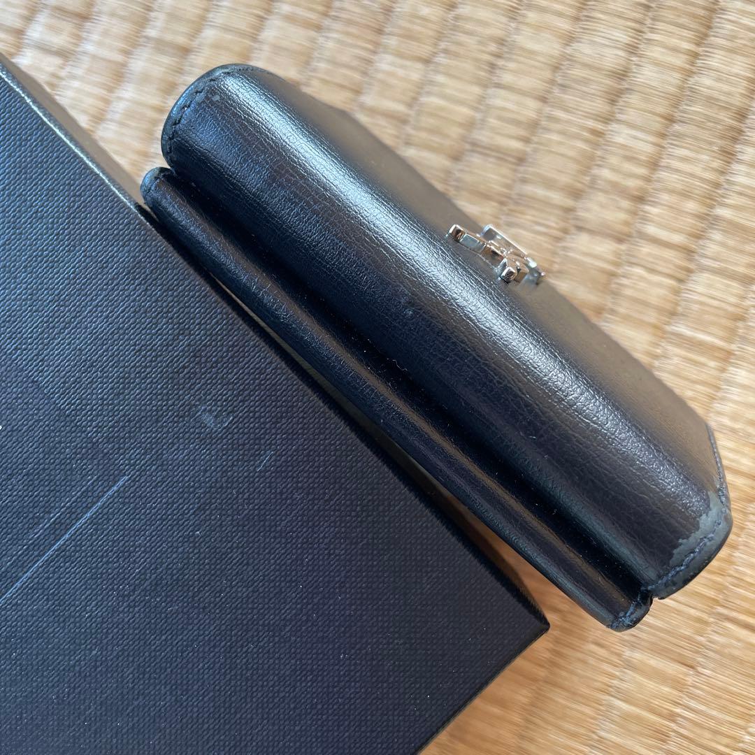 【値下げ交渉可】サンローラン　三つ折り財布　カランドラ　ブラック