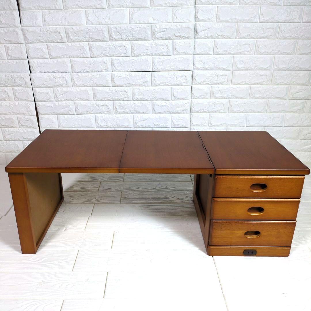 天然木　折りたたみ　文机　アンティーク　コンパクト　不二貿易