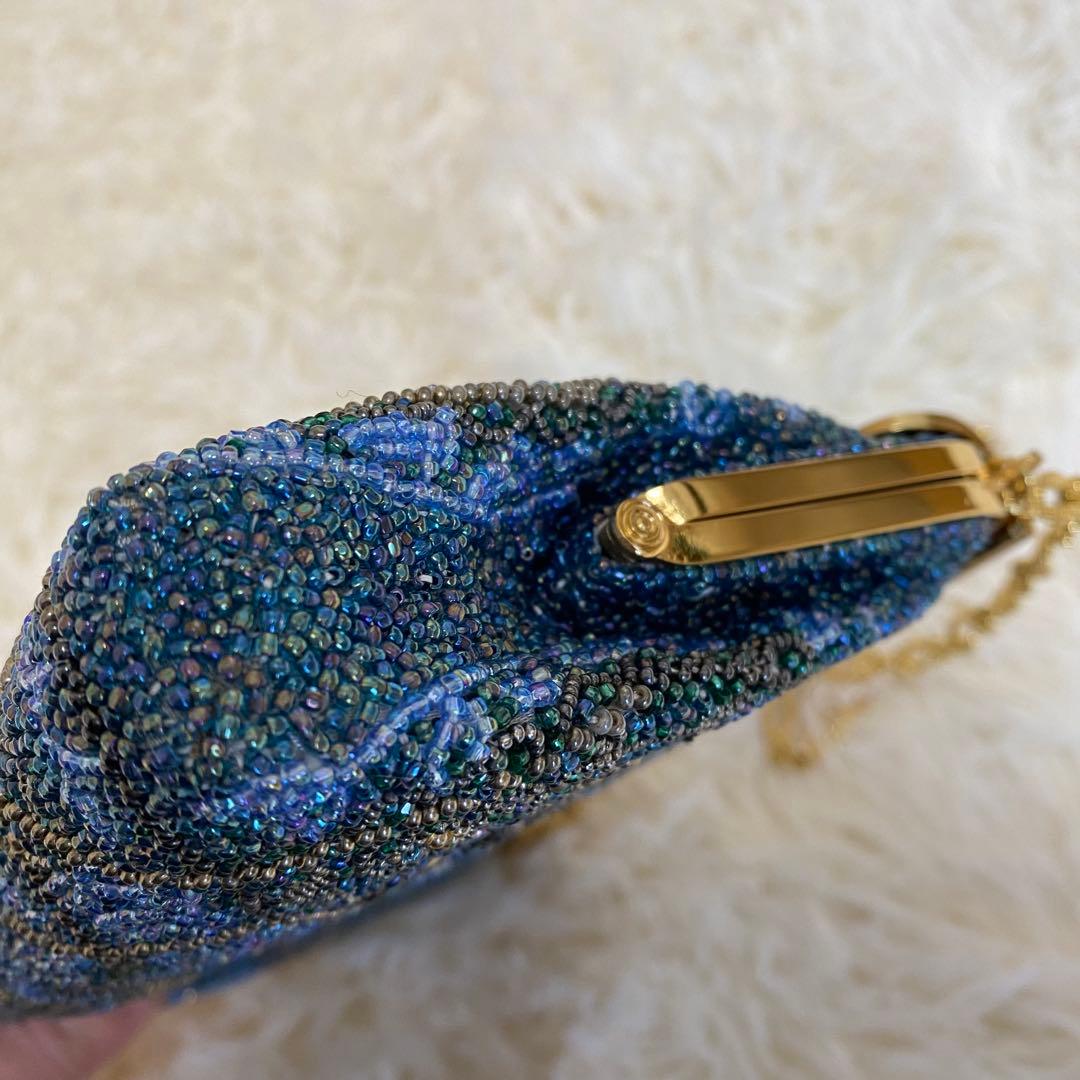 美品 Katsumi Tokyo かつみ ビーズ ハンドバッグ パーティバッグ