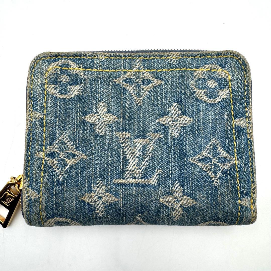 美品✨LOUIS VUITTON デニム　ケース　モノグラム　ラウンド