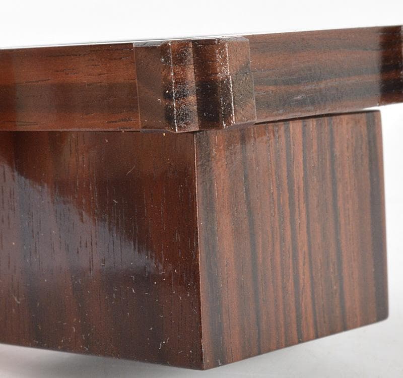 加賀蒔絵師　田中宗凌作　黒柿製　蒔絵　井筒香合　松長剛山極め箱　V　R4850