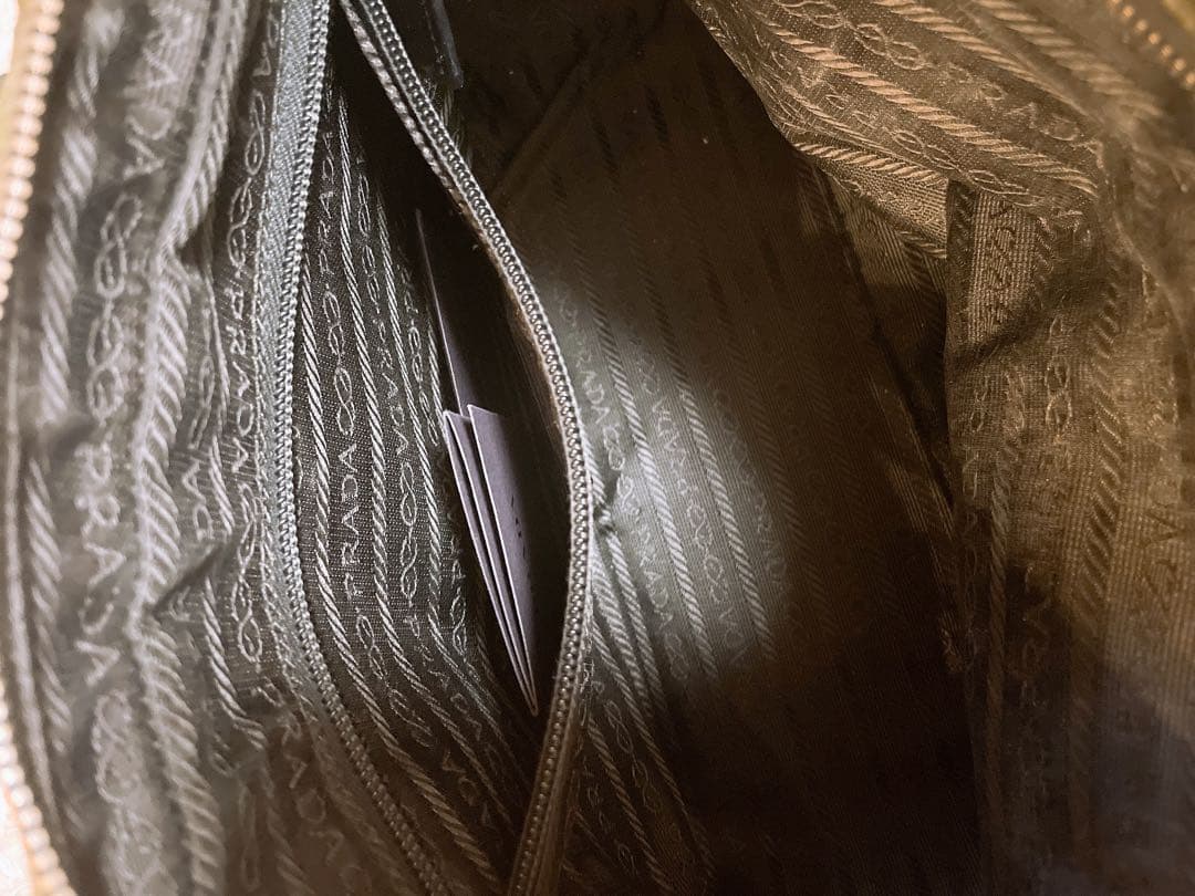 美品　PRADA プラダ　オリーブグリーン ハンドバッグ　トートバッグ