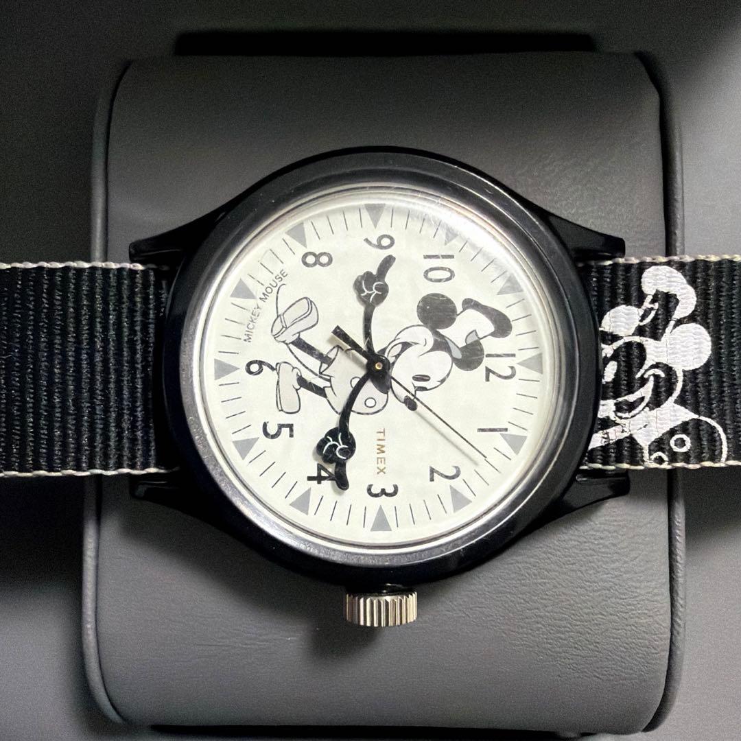 【希少】TIMEX タイメックス ミッキーマウス 時計 ディズニー 90周年 黒