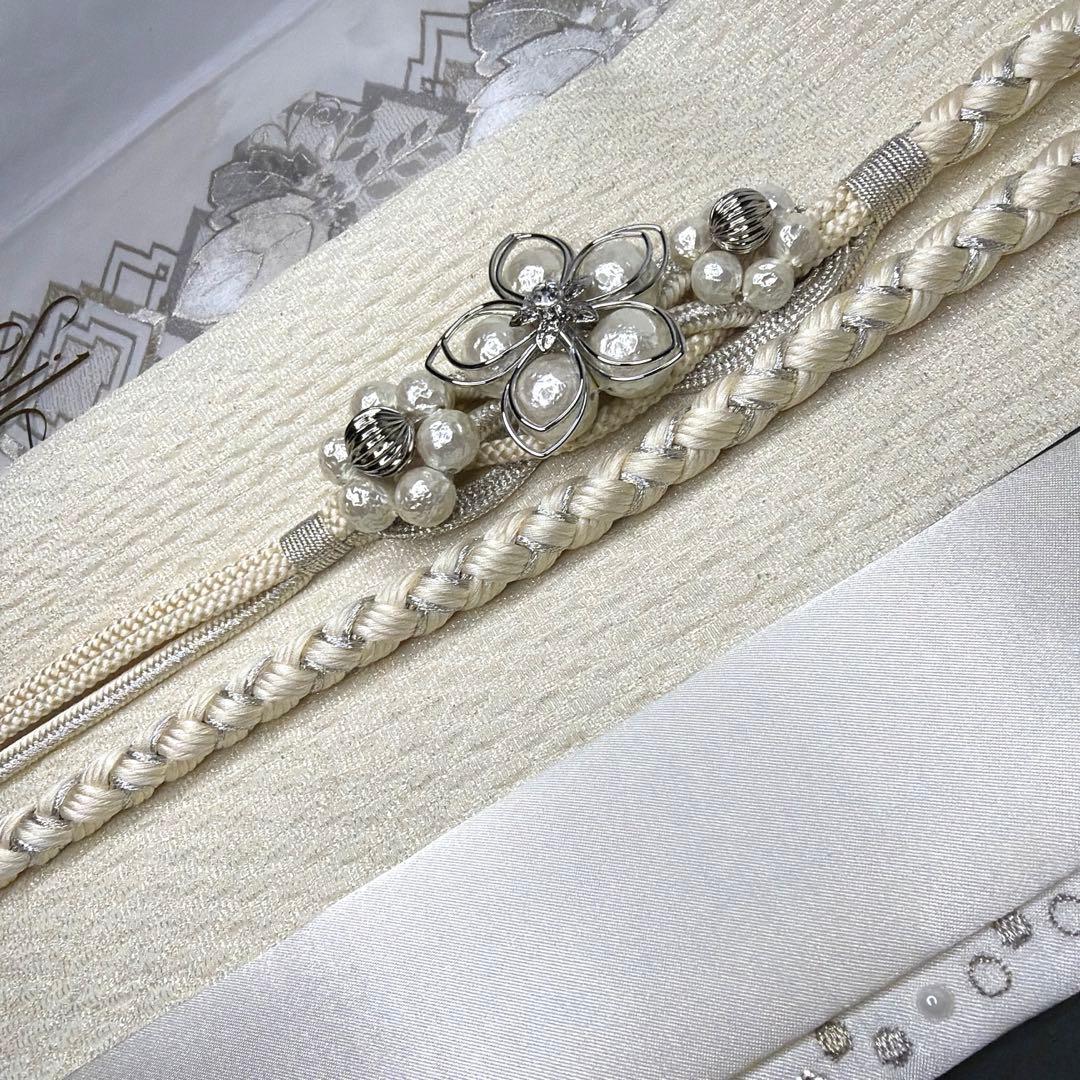 新品　2026年新作モデル　アイボリー　帯締め　帯揚げ　半襟　重ね襟　セット