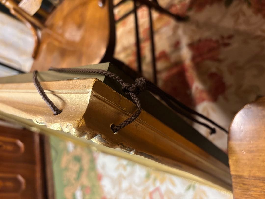 アンティーク絵画　パリの街並み　油彩画