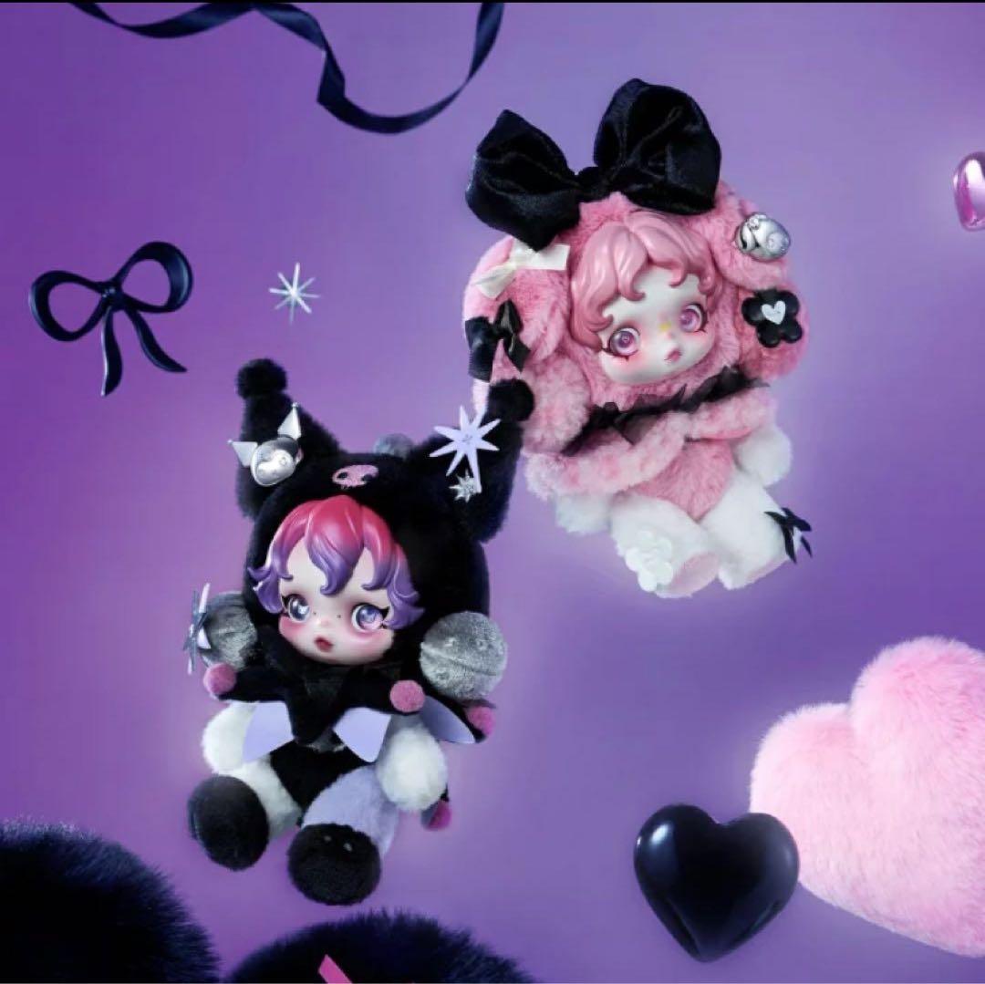 ポップマート スカルパンダ × マイメロディ ぬいぐるみペンダント