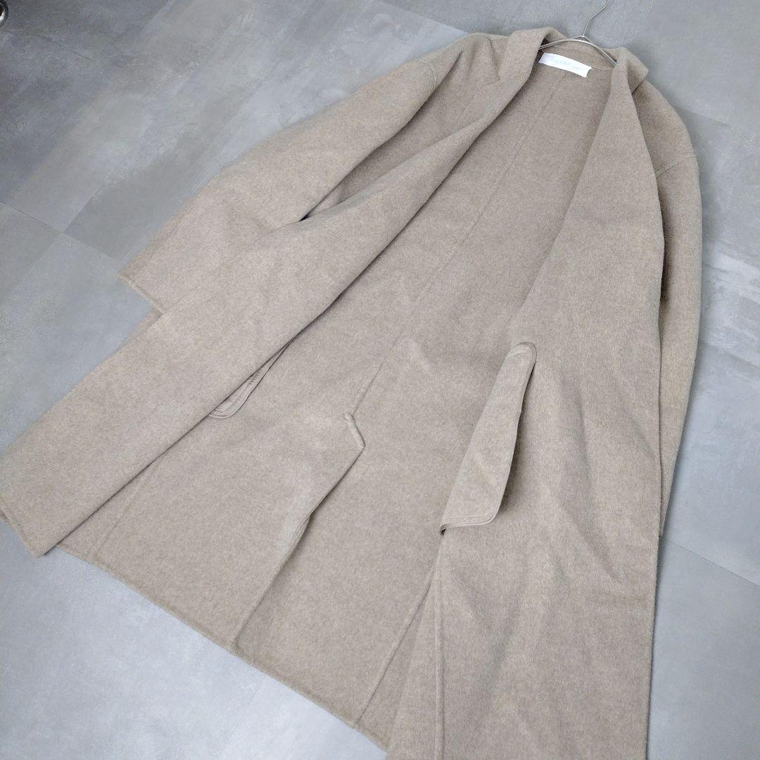GALERIE VIE　ウールダブルフェイス チェスターコート　ベージュ　36