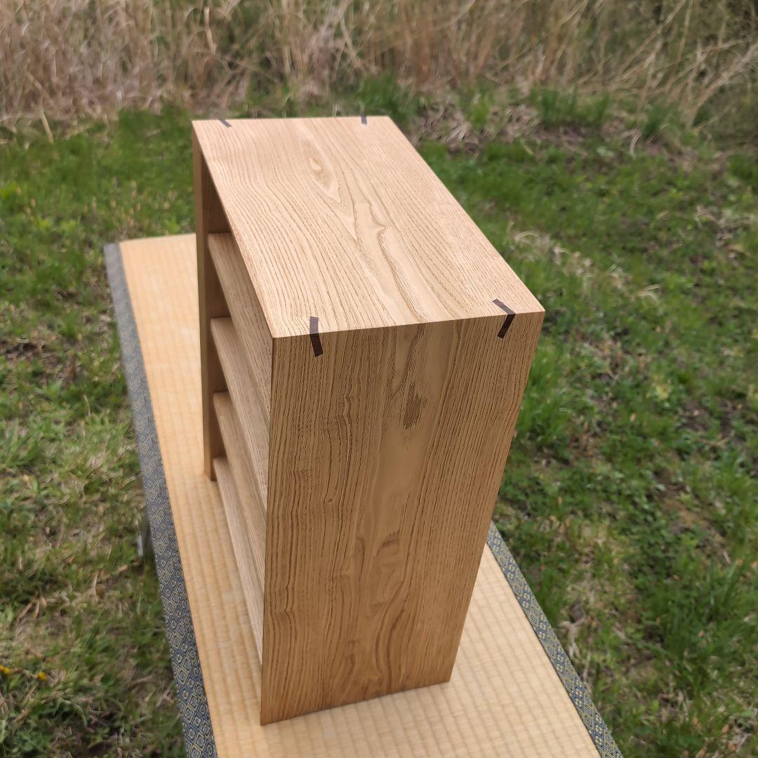 古材リメイク　総栗造り 自在棚のオープンシェルフ