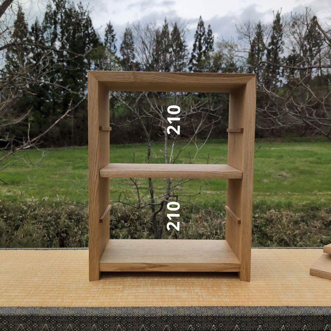 古材リメイク　総栗造り 自在棚のオープンシェルフ