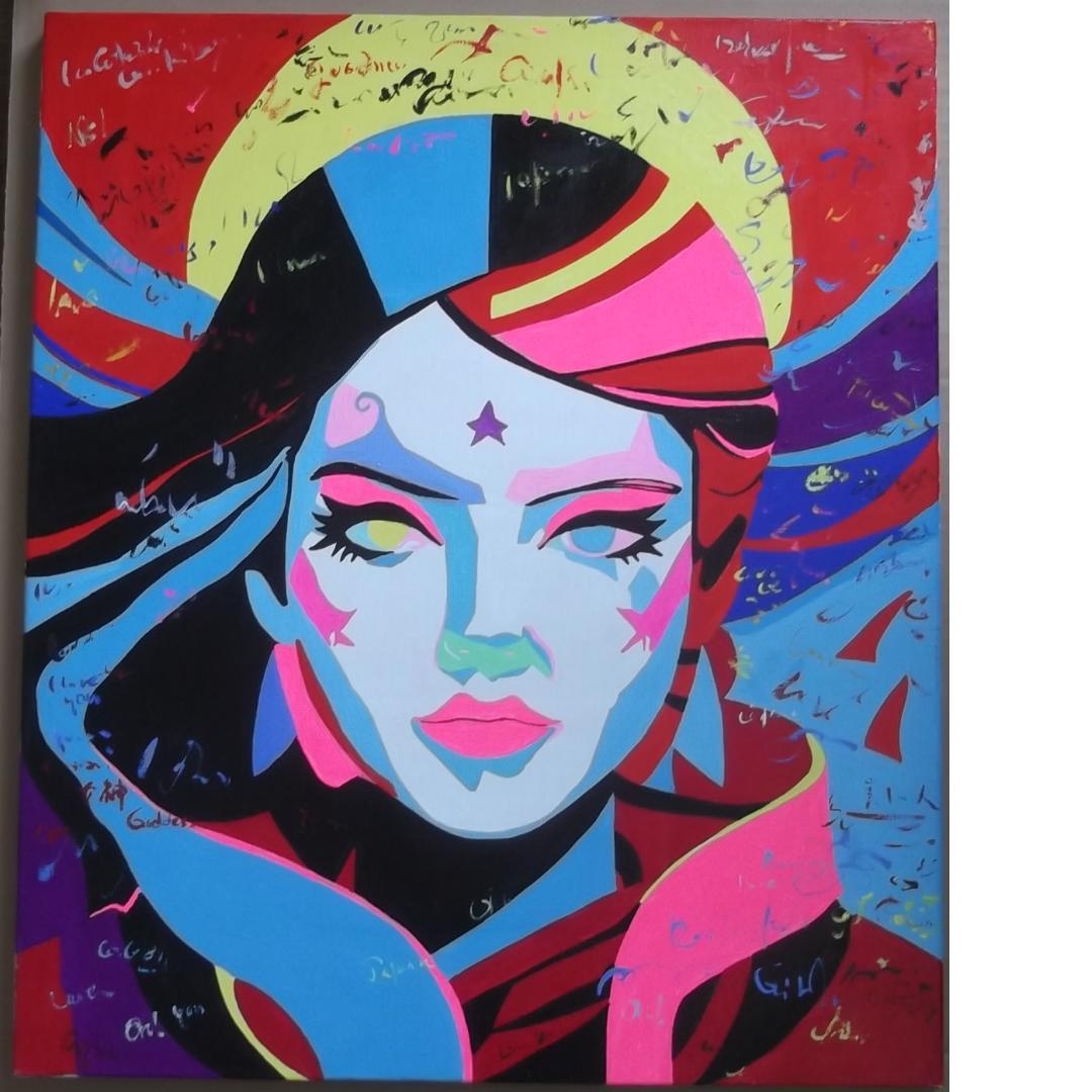 カブリオレ　真作２点　クリムゾン「Goddess is in Japan」