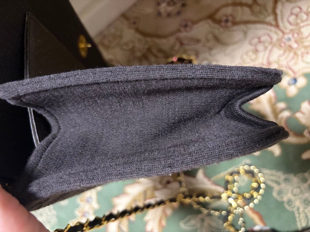 【美品級】CHANEL（シャネル）チェーンショルダーバッグ　マトラッセ　コットン