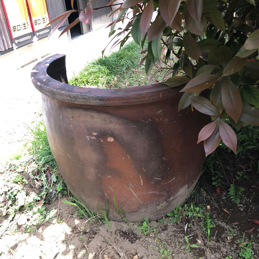 昭和レトロ 陶器製 金魚鉢　骨董品　アンティーク　メダカ　レトロ