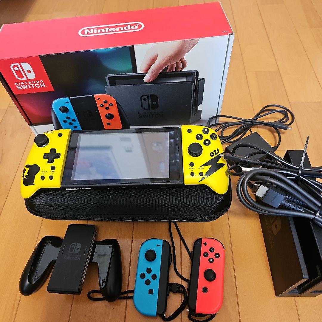 マ*ン様 Nintendo Switch 初期型 ＋ グリップコントローラー、ケ