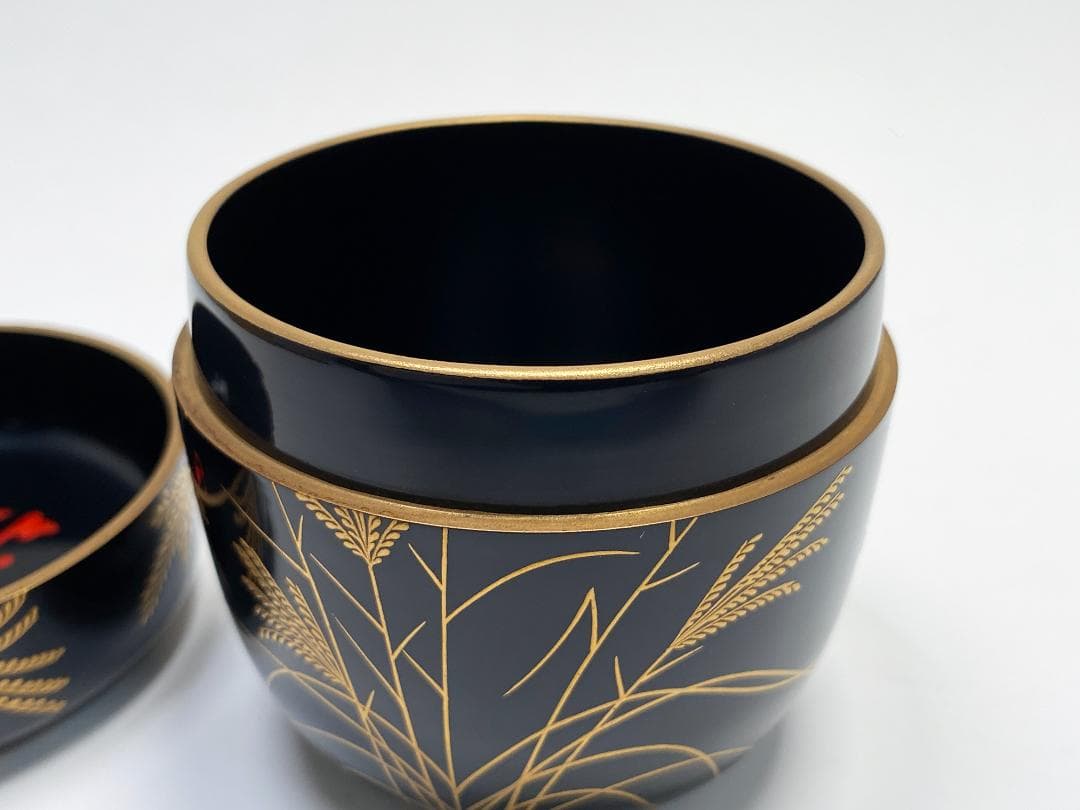 秋草に月 関口輔聖 蒔絵 大棗 尋牛斎 久田宗也 書付 茶道具 共箱