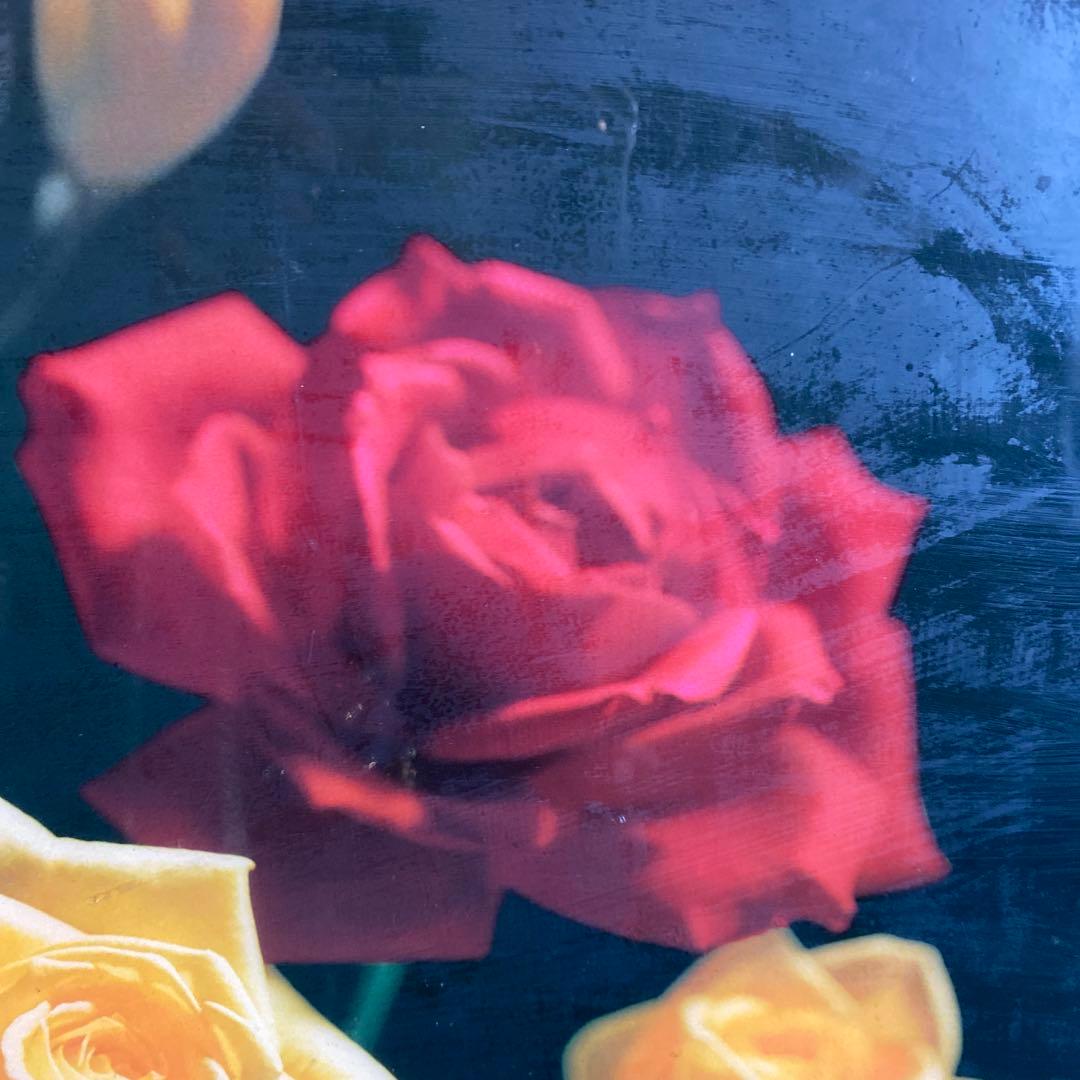 【希少！大理石額縁】バラの写真　縦54㌢横46.5㌢厚さ1.8㌢