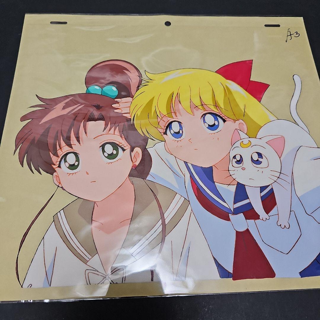 美少女戦士 セーラームーン 木野まこと+愛野美奈子&アルテミスセル画