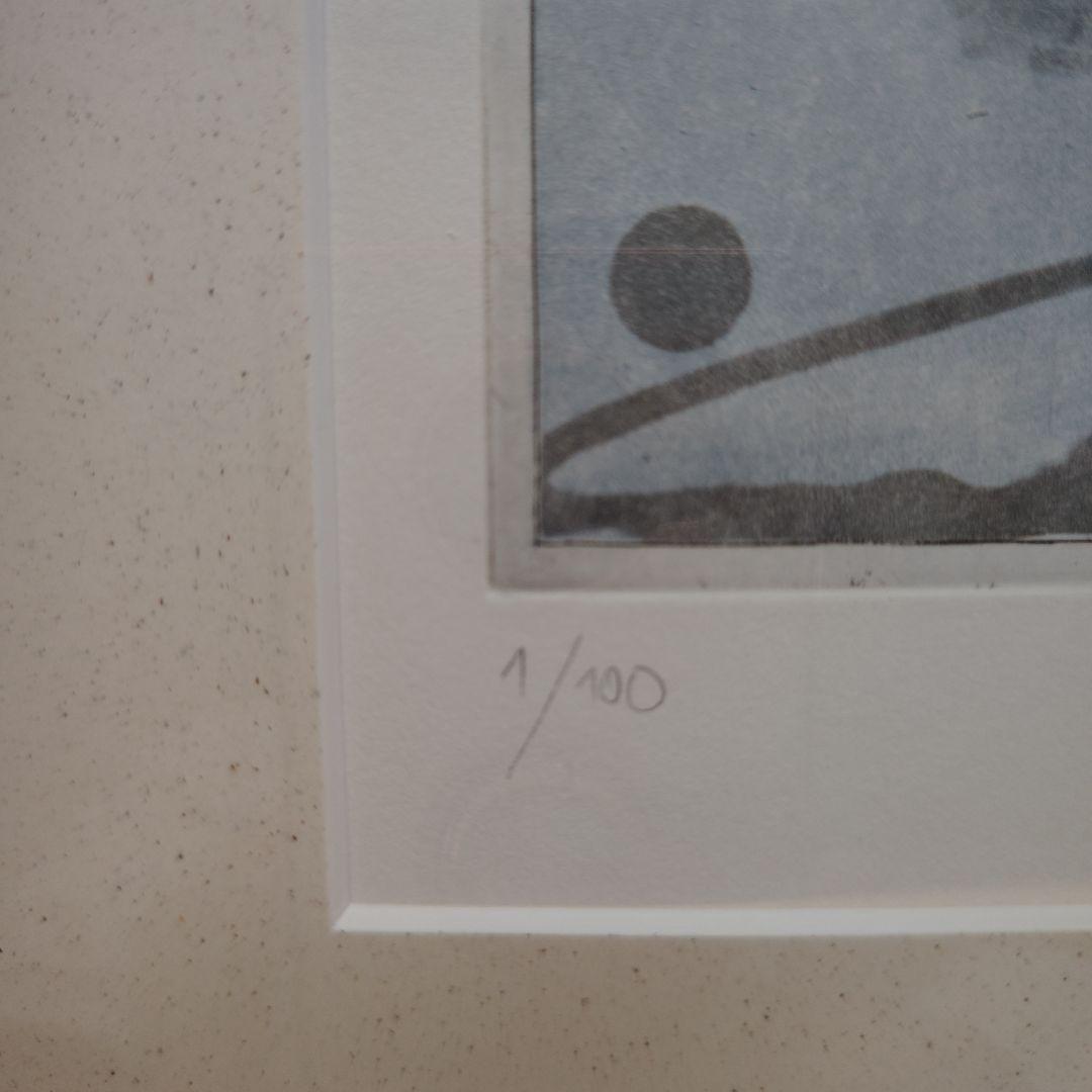 特価◯絵画　カラー銅版画　額装品