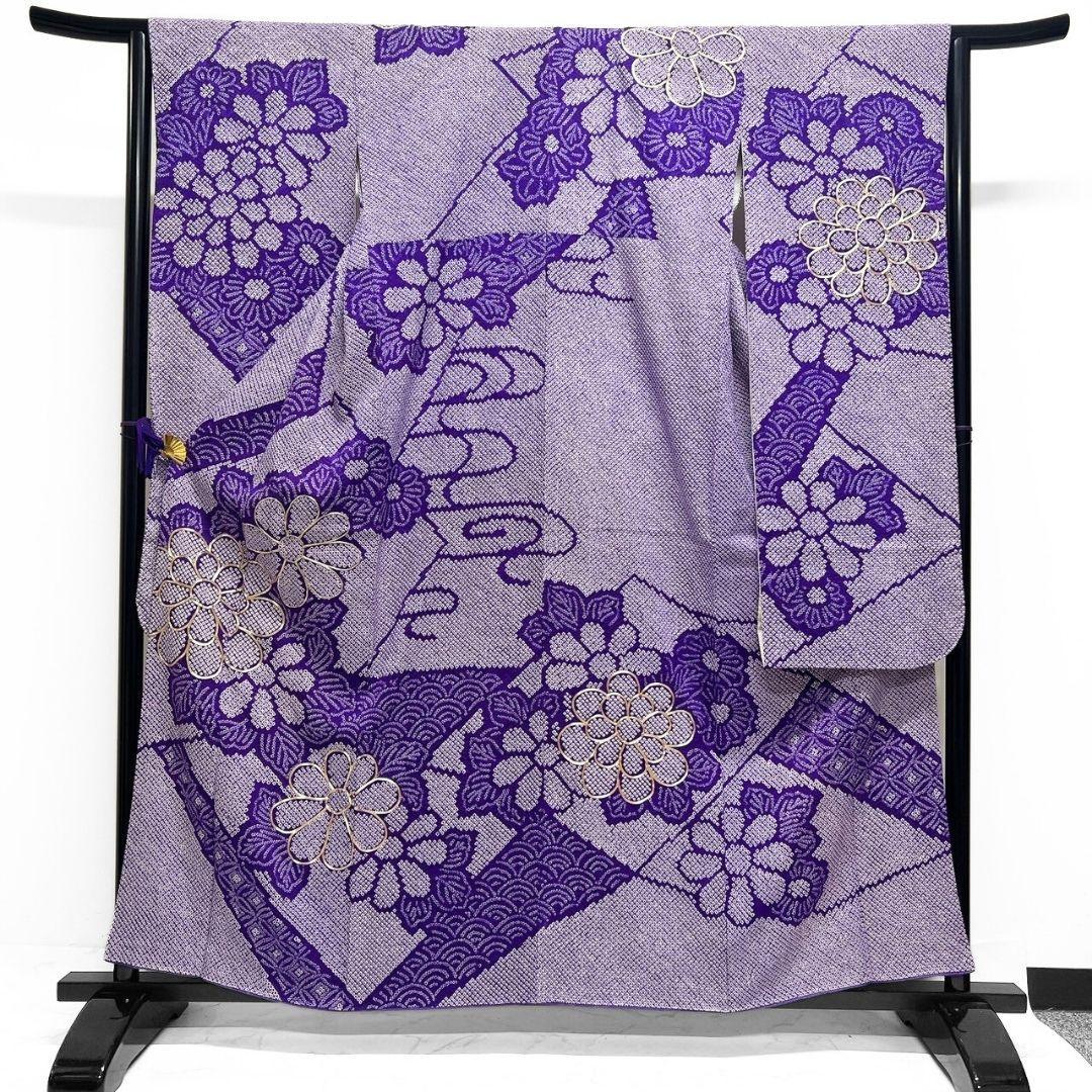 総絞り　金駒刺繍　七宝　観世水　振袖　晴れの日　成人式　卒業式　着物　114p