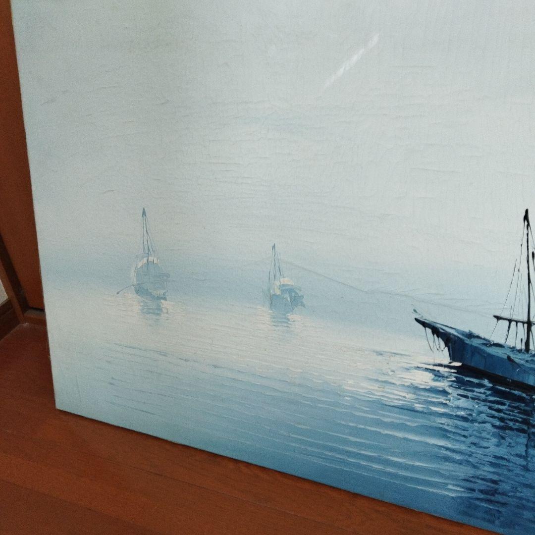 幌船　肉筆油絵120cm✕60cm