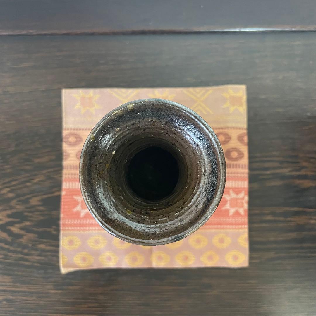 薩摩焼 元立院 黒さつま 黒釉 花生 花入 花器 花瓶