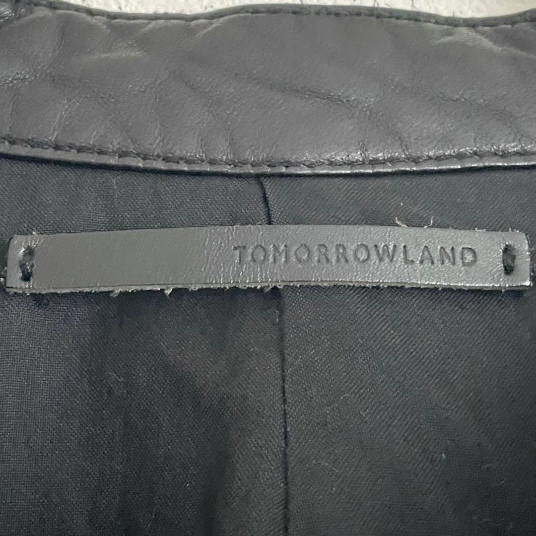 TOMORROWLAND 羊革 ジャケット 黒 L シープレザー ラムスキン