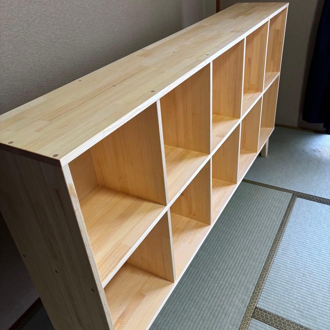 ハンドメイド　脚付き格子本棚・ラック　オーダー受け付けます。