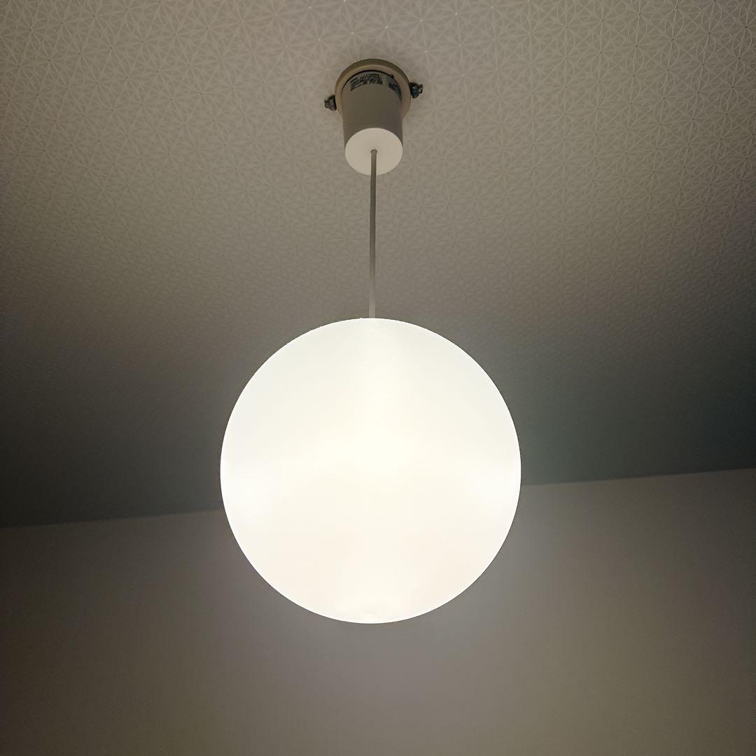 無印良品 ペンダントライト 丸 Mサイズ 白 ＋ パナソニックLED電球付