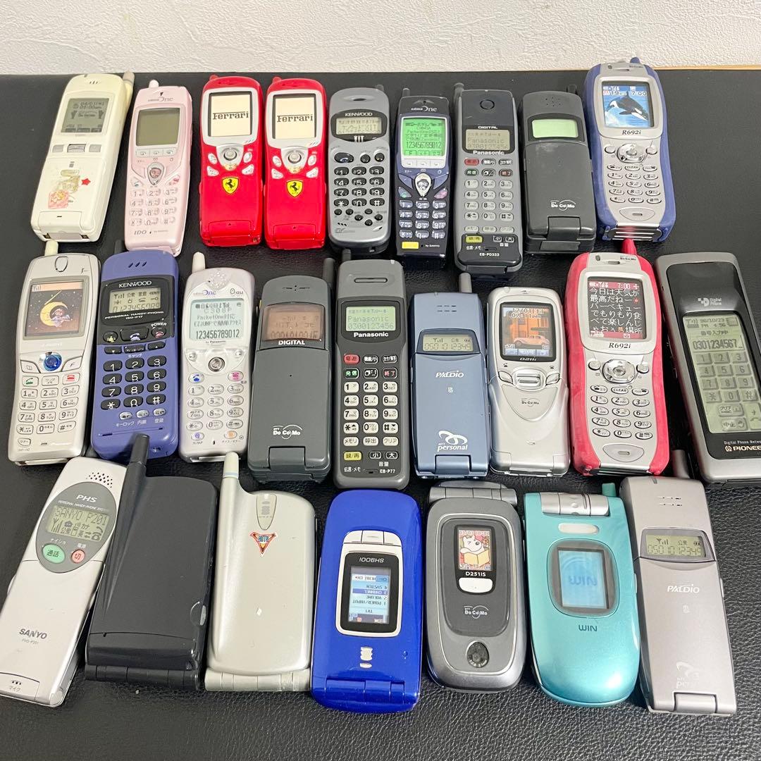 【まとめて25点セット】モックアップ 販売店模型 携帯電話 ガラケー フェラーリ