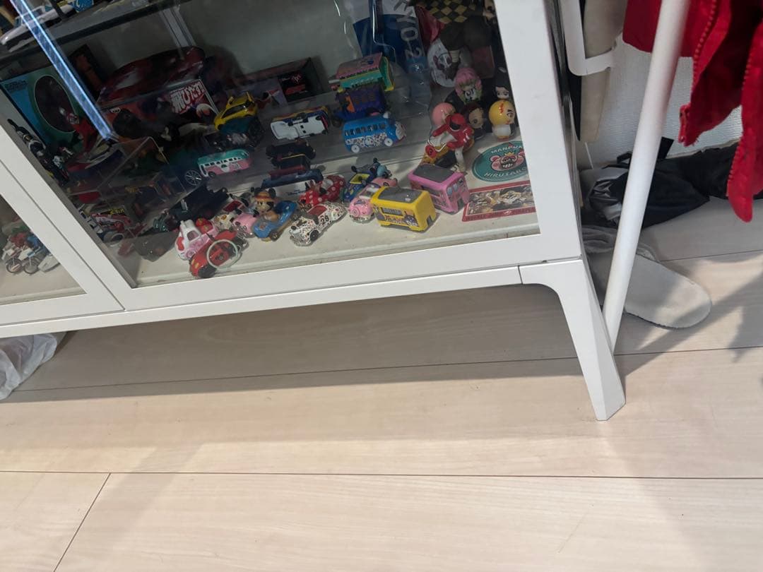 【引き取り限定】ちゃむ様限定　ホワイト ガラスケース 大きめ