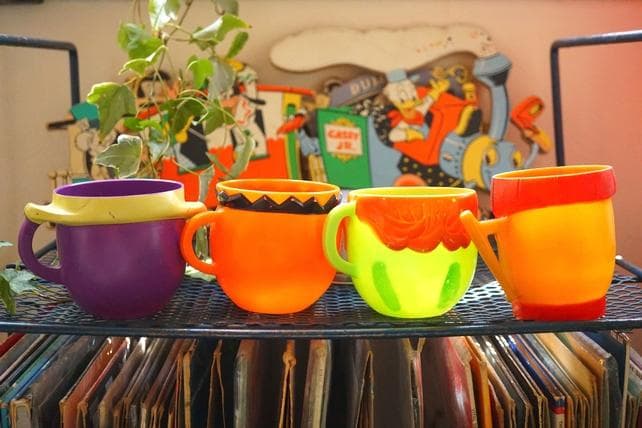 ヴィンテージ ファニーフェイス 4個セット マグ アドバタイジング