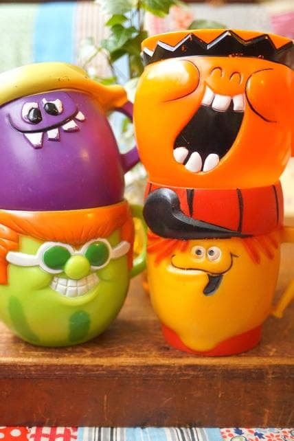 ヴィンテージ ファニーフェイス 4個セット マグ アドバタイジング