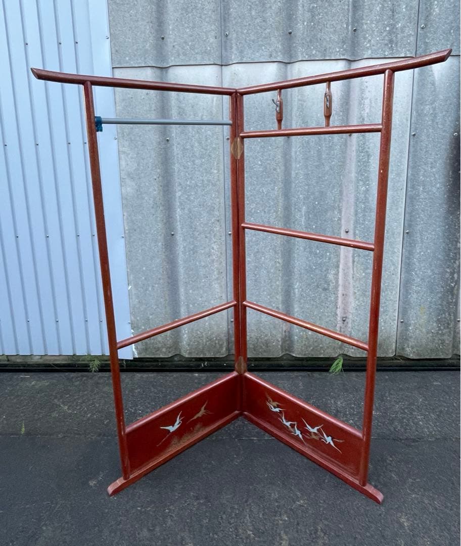 稀少/古道具/当時物/無垢材/木製/衣紋掛け/衣桁/着物掛け/28