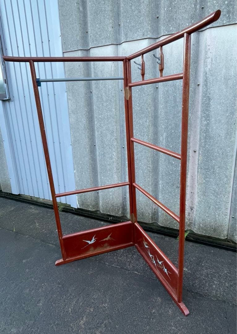 稀少/古道具/当時物/無垢材/木製/衣紋掛け/衣桁/着物掛け/28